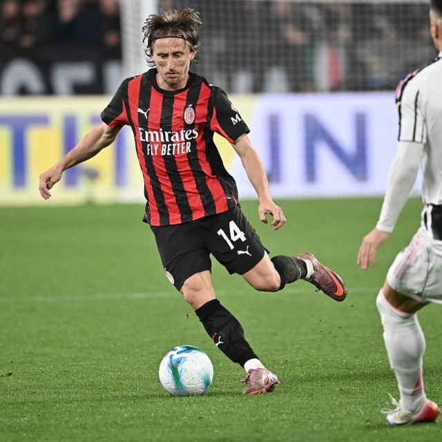 Luka Modrić na utakmici s Juventusom
