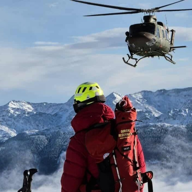 Prizori akcije spašavanja u Julijskim Alpama