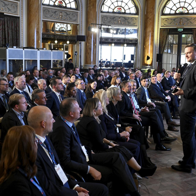 Marko Primorac na Konferenciji ‘Trziste kapitala 2025, Financiranje odrzivosti - razvijenim trzistima kapitala do jakog regionalnog gospodarstva‘, u organizaciji Jutarnjeg lista i Dela