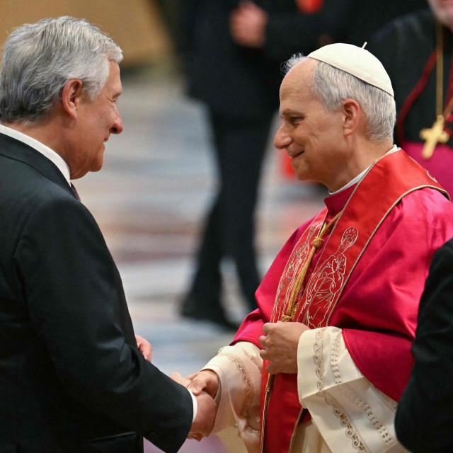 Antonio Tajani i papa Lav XIV