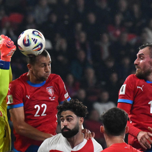 Česi u utakmici protiv Hrvatske