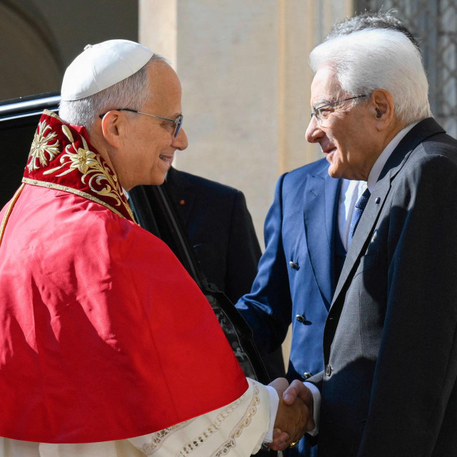 Sergio Mattarella i papa Lav XIV 