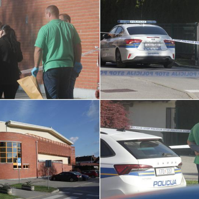 Očevid ispred Srednje škole Bedekovčina