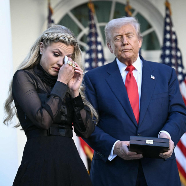 Donald Trump i udovica Charlieja Kirka, Erika Kirk 