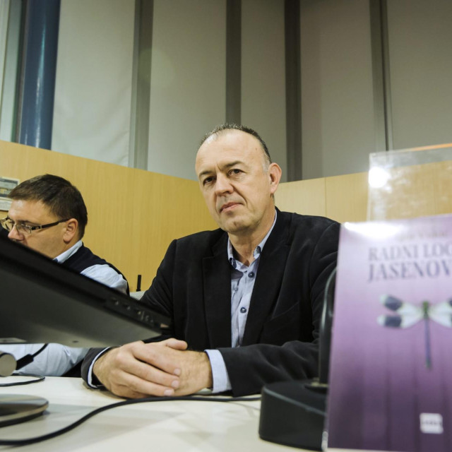 Igor Vukić na predstavljanju svoje knjige ”Radni logor Jasenovac” koje se održalo 2018 u Šibeniku