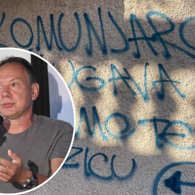 Jurica Pavičić na meti anonimnog grafitera