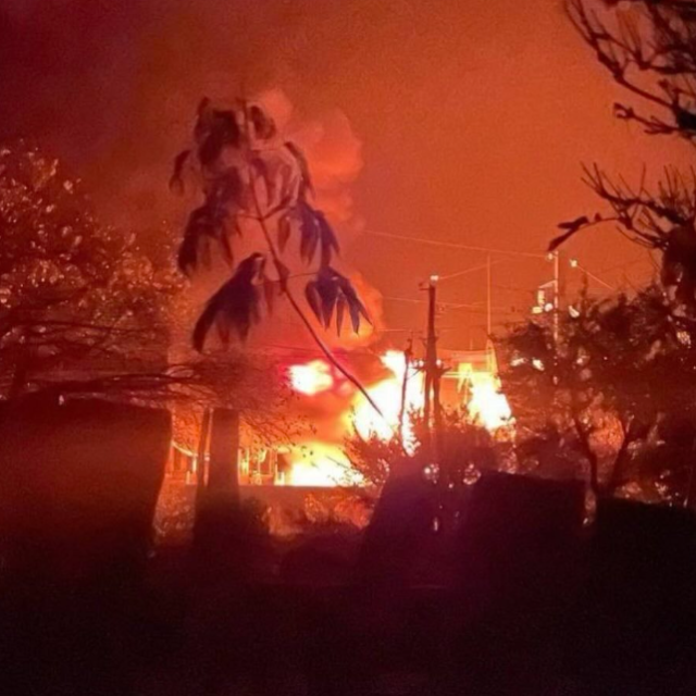 Vatra u kemijskom pogonu Brjansk nakon ukrajinskog napada