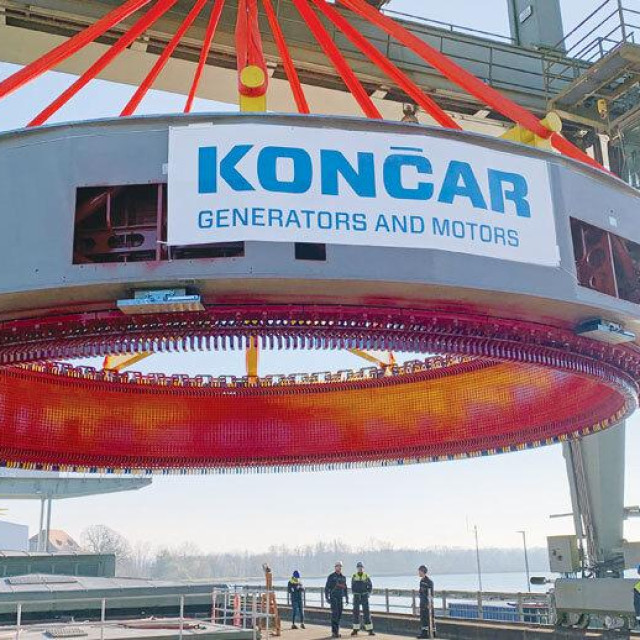 KONČAREV generator za hidroelektranu Ering-Frauenstein na rijeci Inn, na granici Njemačke i Austrije, i KONČAREV baterijski vlak (BMV) premijerno predstavljen na sajmu InnoTrans 2024. u Berlinu, najvećem svjetskom sajmu transportne tehnologije 