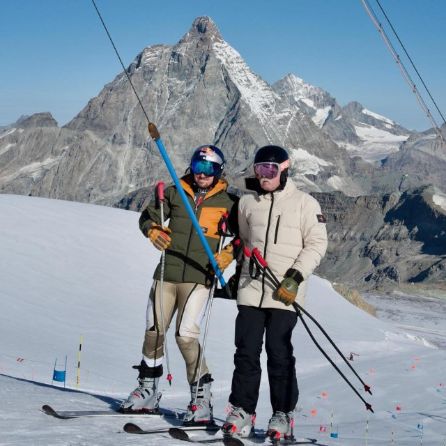 Marcel Hirscher s neizostavnim ocem Ferdinandom na pripremama u Zermattu