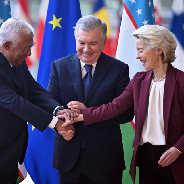 Ursula von der Leyen, Antonio Costa i Šavkat Mirzijojev