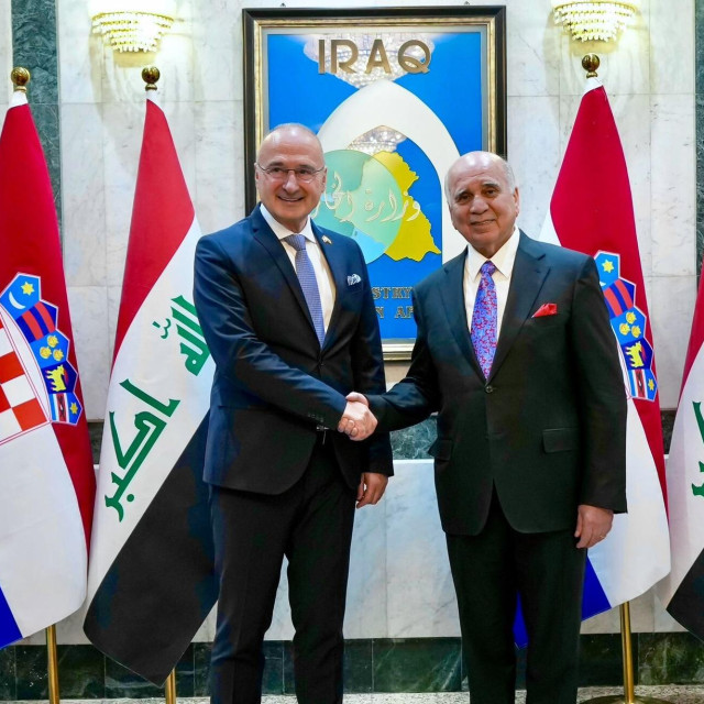 Ministar Gordan Grlić Radman s iračkim kolegom Fuadom Mohamedom Huseinom
