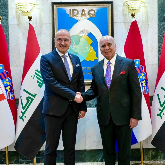 Ministar Gordan Grlić Radman s iračkim kolegom Fuadom Mohamedom Huseinom