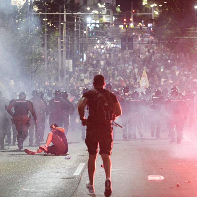 Arhivska fotografija s prosvjeda u Srbiji