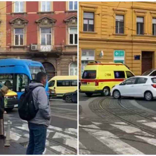 Hitna se probija kroz promet u centru Zagreba