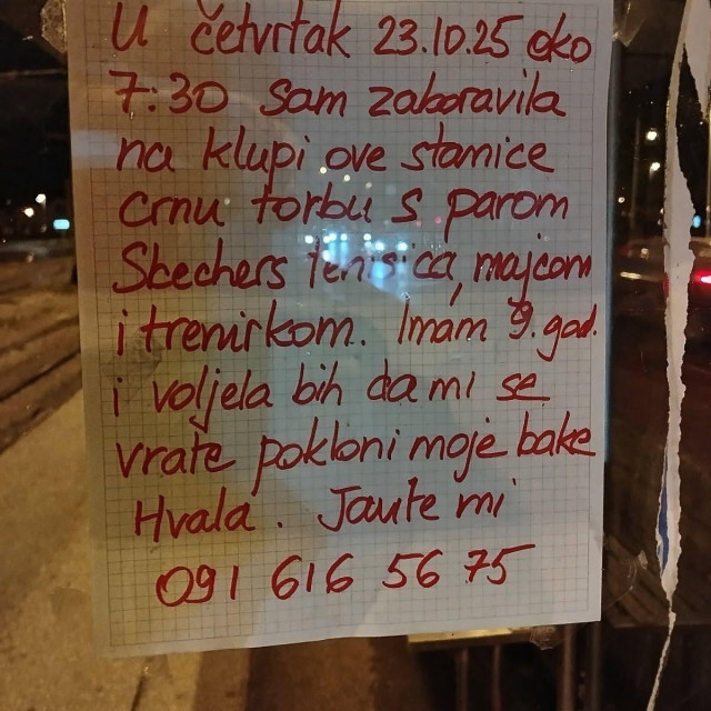 Molba poštenom nalazniku