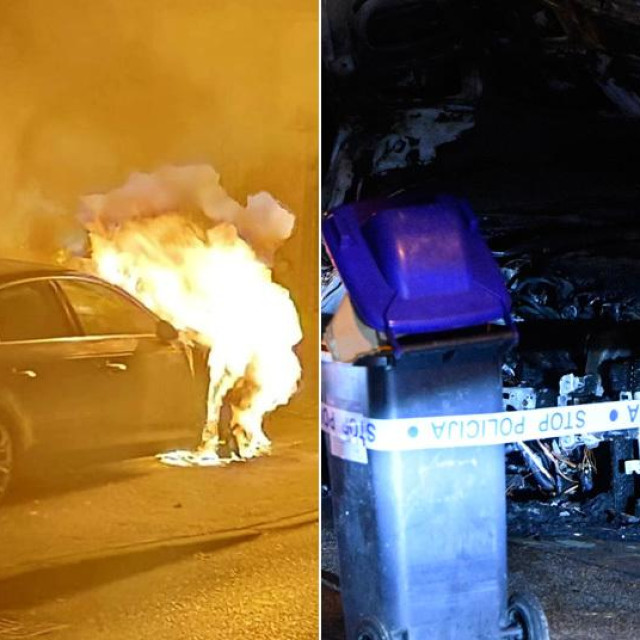 Audi u plamenu na Kajzerici