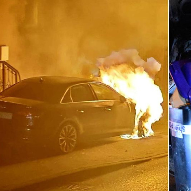 Audi u plamenu na Kajzerici