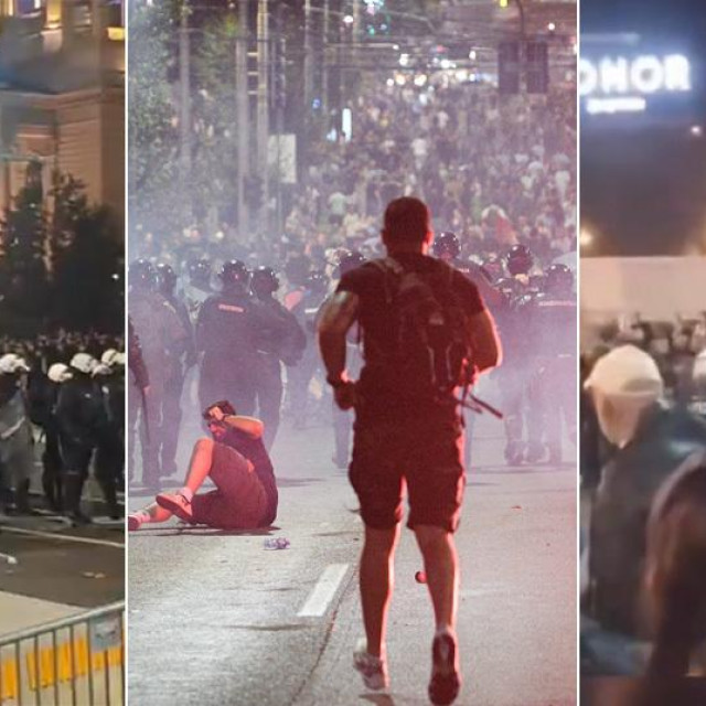 U Beogradu su izbili neredi ispred Narodne skupštine Srbije