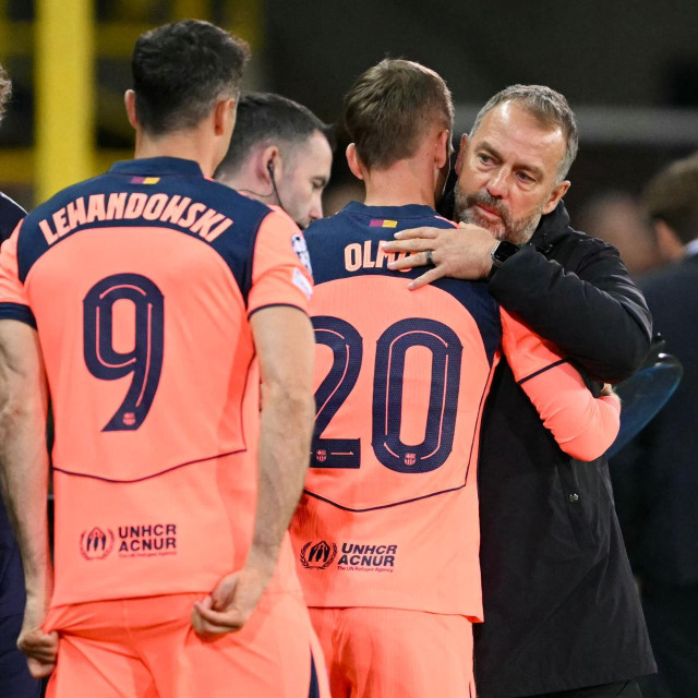 Robert Lewandowski, Dani Olmo i Hansi Flick