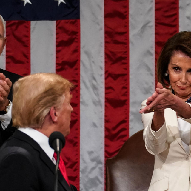 Nancy Pelosi, Donald Trump i njegov potpredsjednik u prvom mandatu Mike Pence