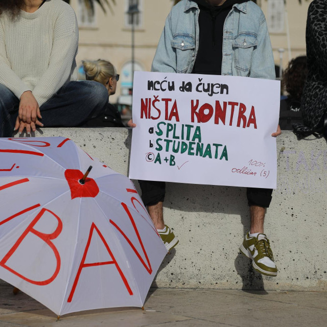 Ilustracija: podrška srpskim studentima iz Splita