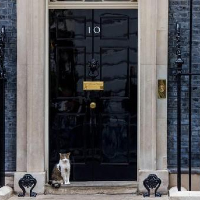 Larry čeka da ga netko pusti u kuću