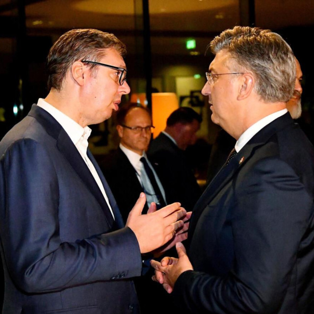 Aleksandar Vučić i Andrej Plenković