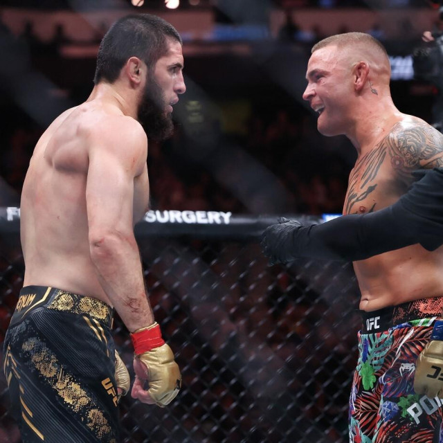 Islam Mahačev i Dustin Poirier