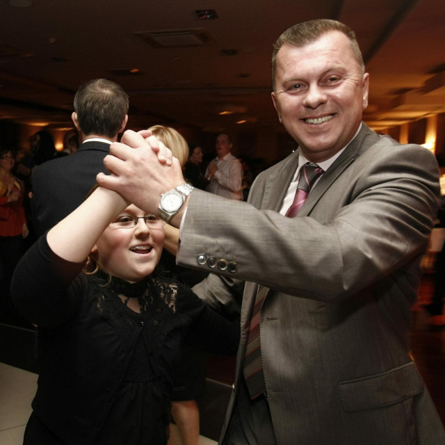 Ivan Budalić na Noći Imoćana 2009. kćerkom Katarinom