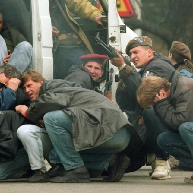 Prizor snimljen tijekom opsade Sarajeva