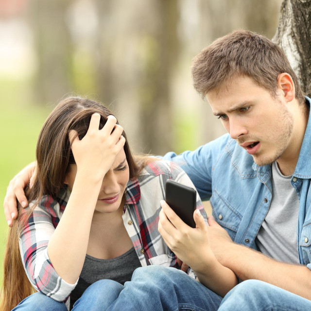 Nesretan par, ilustracija