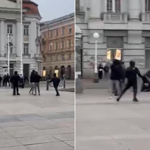 Masovna tučnjava na Trgu bana Jelačića