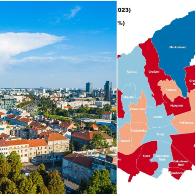 Panorama zapadnog dijela Zagreba