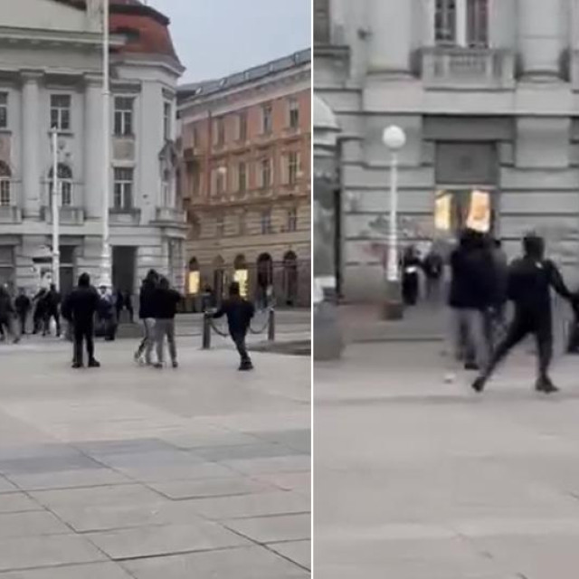 Masovna tučnjava na Trgu bana Jelačića
