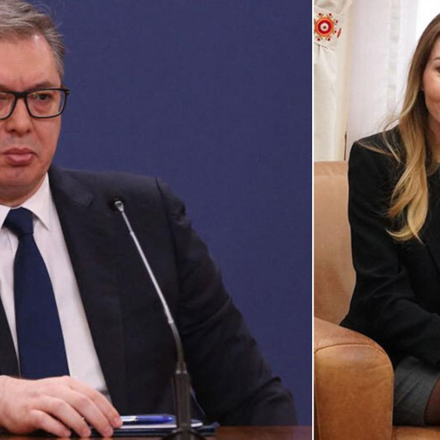 Aleksandar Vučić i Dubravka Đedović Handanović