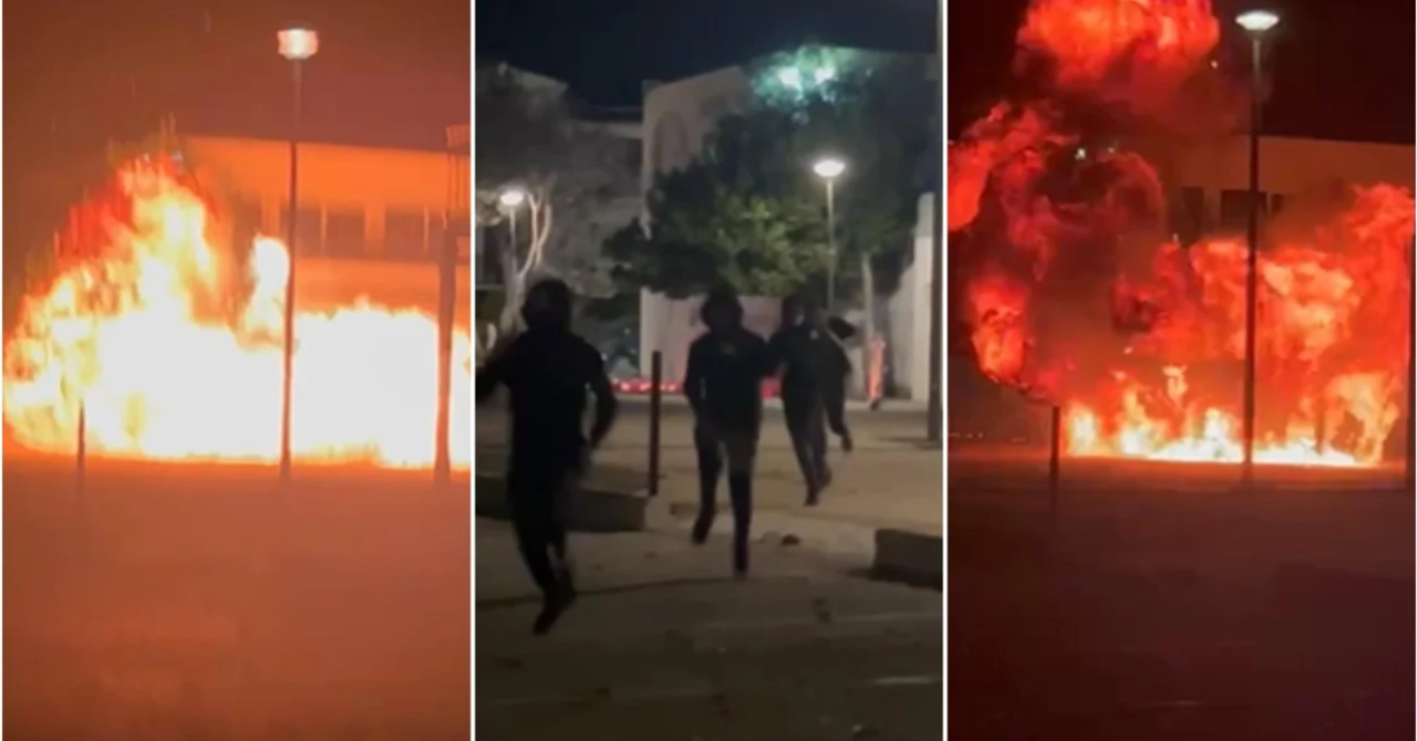 VIDEO Pred školu kod Splita bačeno eksplozivno sredstvo, snimka djeluje zastrašujuće