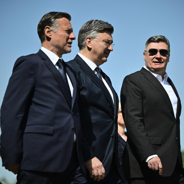Gordan Jandroković, Andrej Plenković i Zoran Milanović