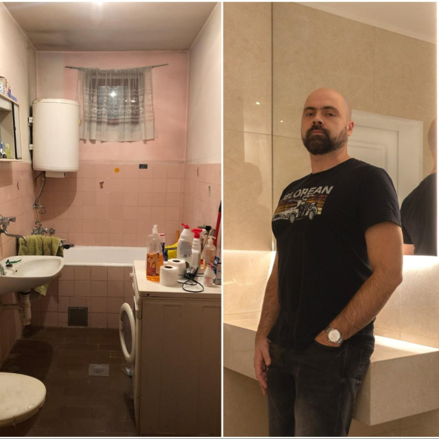 Anton Papić sam je renovirao svoju kupaonicu