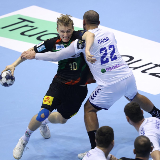 Željko Musa u dresu Zagreba protiv Gislija Kristjanssona koji će u srijedu igrati u Areni u dresu Magdeburga