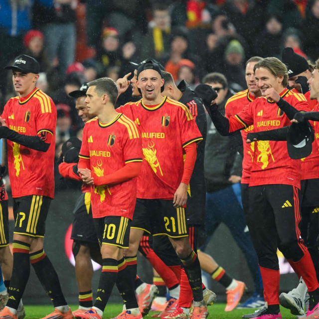 Slavlje Belgijaca nakon pobjede protiv Lihtenštajna