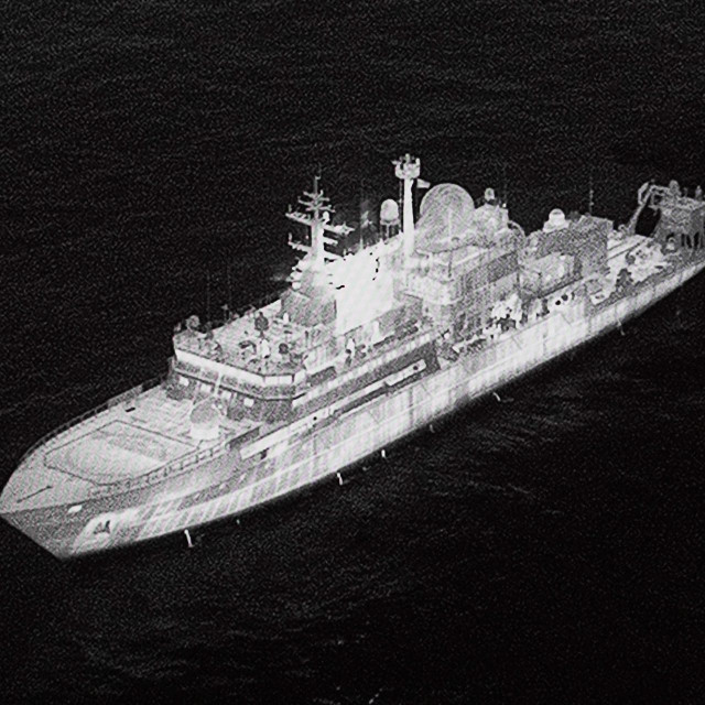 Snimka ruskog vojnog broda Jantar