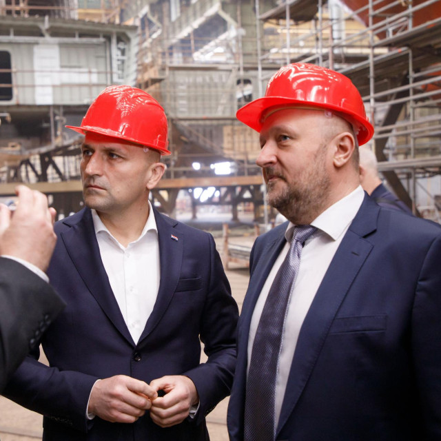 Ministar obrane Ivan Anušić i vlasnik Brodosplita Tomislav Debeljak