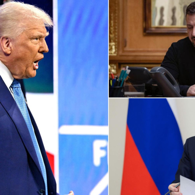 Donald Trump, Volodimir Zelenski i Vladimir Putin