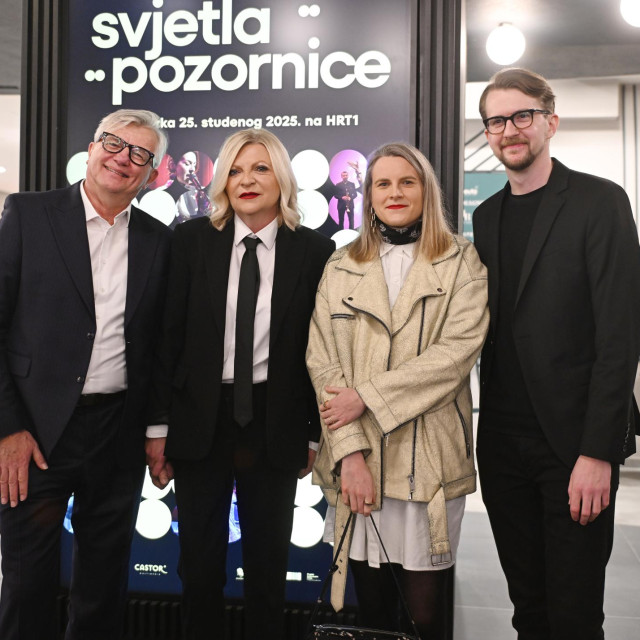 Dubravko Merlić, Željka Ogresta, Maja Merlić Ilić i Matej Merlić