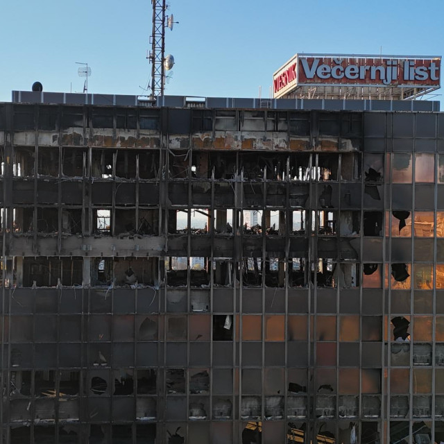Zgrada Vjesnika snimljena dronom
