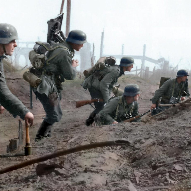 Ilustracija, njemački vojnici kod Staljingrada