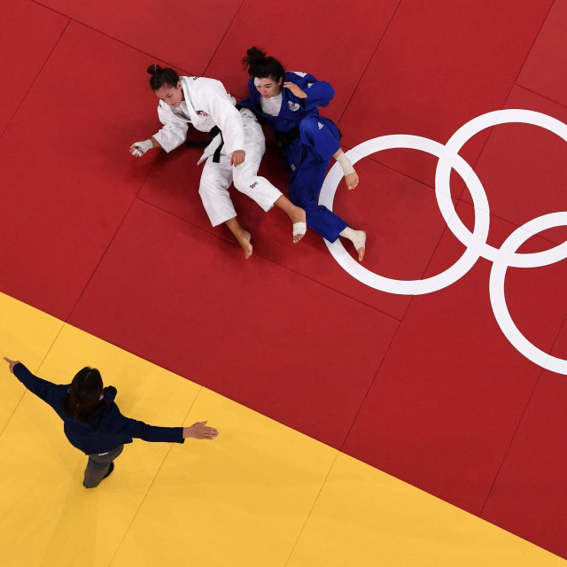 Barbara Matić (Hrvatska) i Madina Taimazova (Rusija) na Olimpijskim igrama u Tokiju