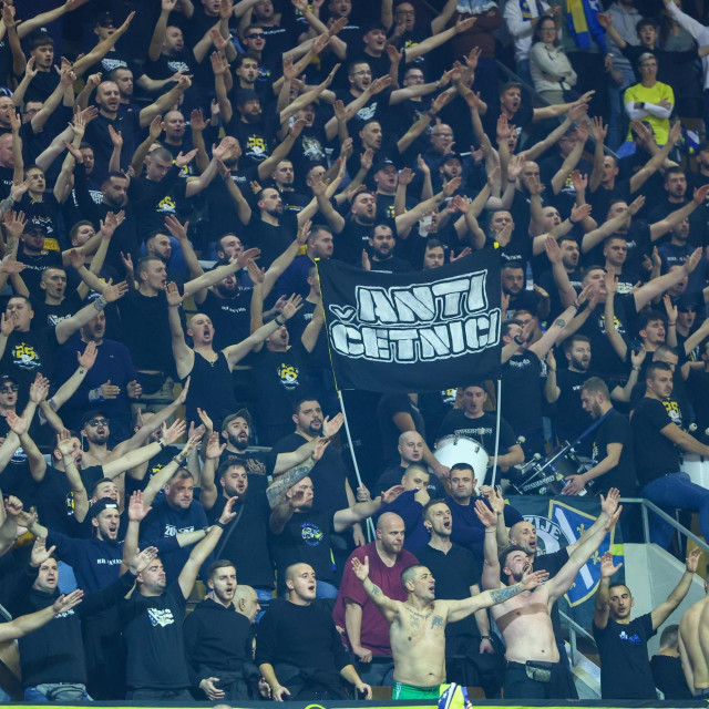 Navijači na utakmici Bosna i Hercegovina - Srbija