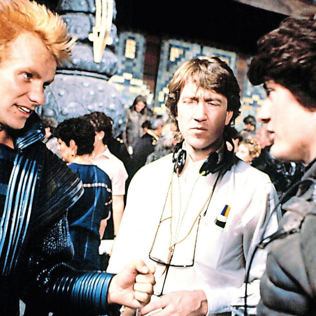 David Lynch (u sredini) na snimanju ‘Dine‘ 1984. sa Stingom i Kyleom Maclahlanom