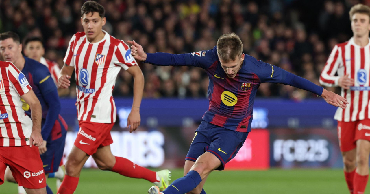 VIDEO Barca svladala Atletico, Olmo izborio penal, zabio za pobjedu i pritom se ozlijedio, bizaran promašaj Lewandowskog